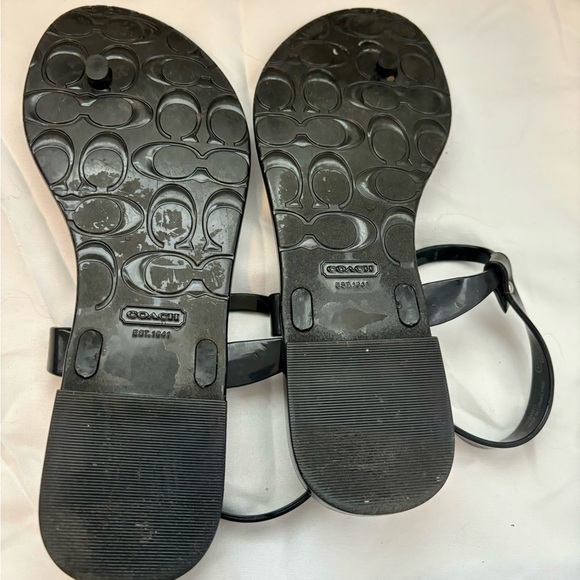 Coach Black Sandals (plastic like jellies) - Picture 3 of 3